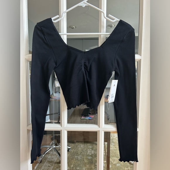 NWT Spiritual Gangster Sweatheart Seamless LongskeeveCrop Top - XS/S - Picture 2 of 6